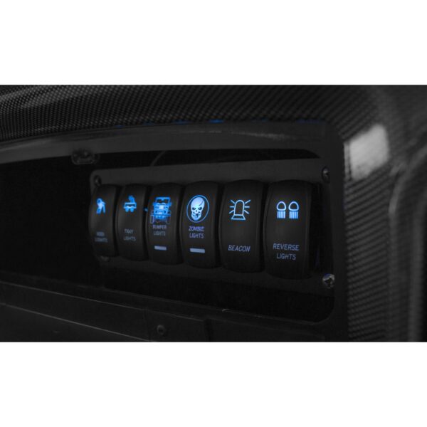 RSLJ34B - LED Rocker Switch w/ Blue LED Radiance (LED Light Bar)