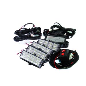 RS-281-4LED-A - (4) LED Grille Strobe Light Kit (Amber)