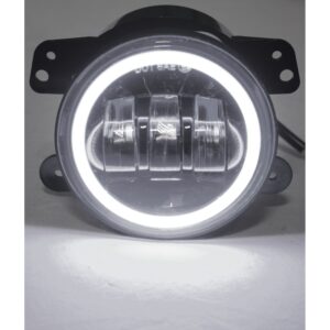 RS-4FHALOW - 07-17 Jeep 4in 30W/1440LM LED Cree Fog Light Kit w/ White LED Halo