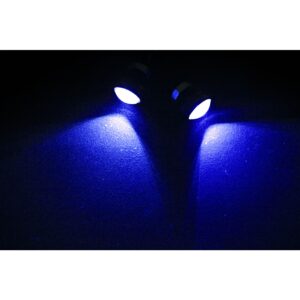 RS-EE-BLUE - Quarter Sized Marker LED Custom Light (Blue) w/ Mounting Back Bolt