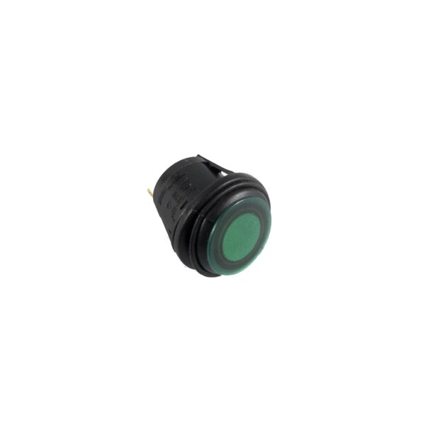 RS-WP12A-G - Waterproof 12V/12A LED Rocker Switch (Green)