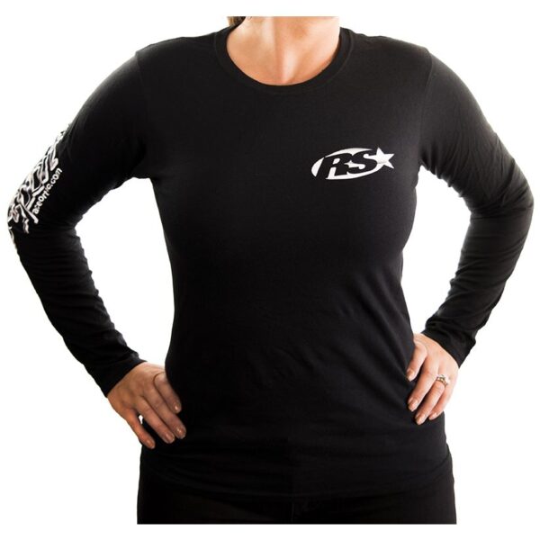 RS055BL - Ladies' Soft Style Race Sport Lighting Long Sleeve (Black) (L)