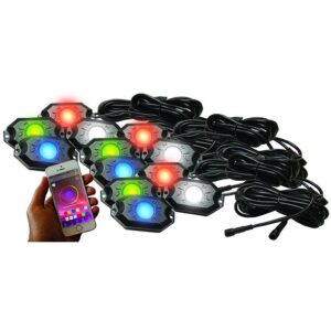 RS12PRGBW - ColorSMART 12-Pod RGB+W LED Rock Light Kit (RGB+White Multi-Color)