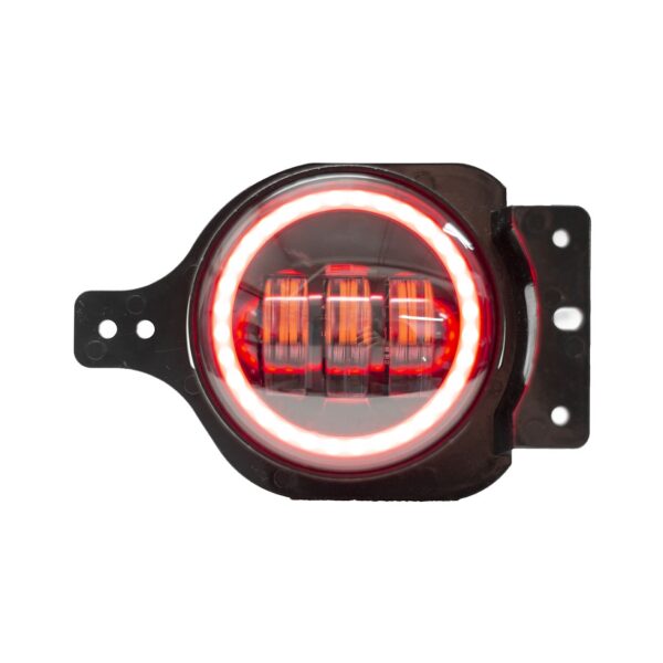 RS3030RGBJL - ColorSMART 18-19 Jeep JL Blacked Out 30W 4 inch LED Fog w/ Bluetooth RGB Halo