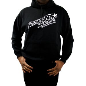 RS342BL - Men's Race Sport Heavy Blend Hooded Sweatshirt (Black) (L)