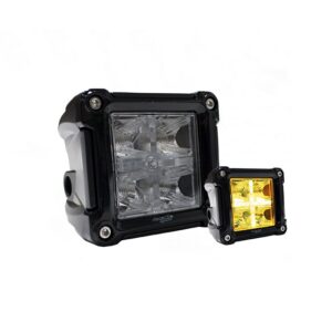 RS3X3HALO - 3x3in 2-Function LED Cube Style Forward Light (White w/ Amber Cross Style DRL)