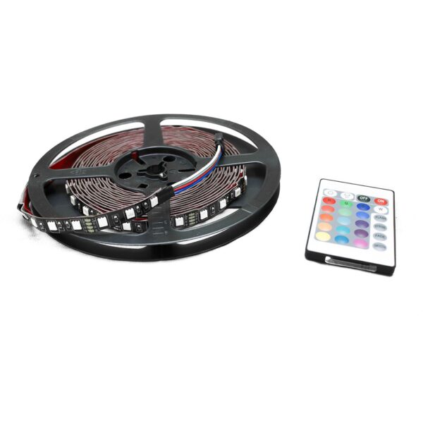 RS5M5050RGBISB - 16.4ft (5M) 5050 Non-waterproof LED Tape Strip Reel Lighting w/ No Epoxy (RGB)