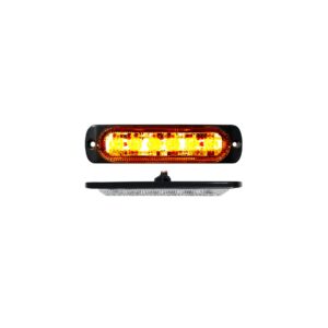 RS70016A - 6-LED Ultra Slim Flush Mount 19-Flash Pattern Strobe Marker (Amber)