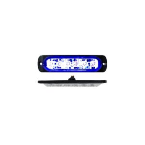 RS70016B - 6-LED Ultra Slim Flush Mount 19-Flash Pattern Strobe Marker (Blue)