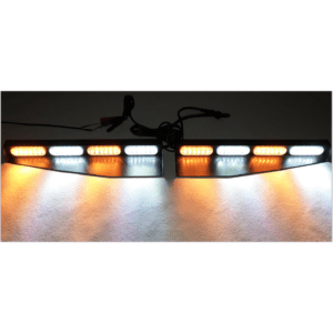 RS826WA - Strobing Hi-Power LED Beacon Visor w/ 15+ Patterns (White/Amber)