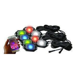 RS8PRGBW - ColorSMART 8-Pod RGB+W LED Rock Light Kit (RGB+White Multi-Color)