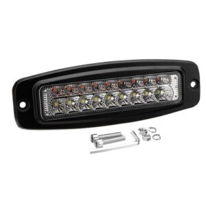 RSDCWAWLFM - Flush Mount Dual Row 2-Function LED Auxiliary Work Light (White/Amber)