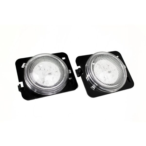 RSJ12SLT - 07-17 Jeep JK 4W/80LM Front Side Markers w/ Clear Lenses (Pair)