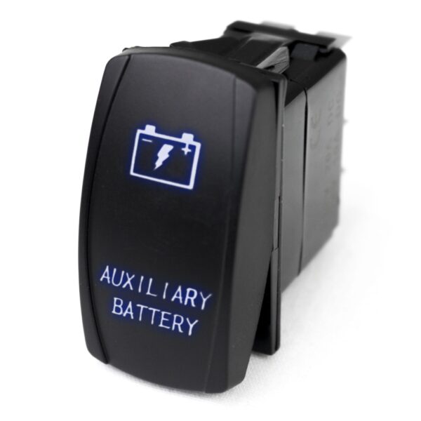 RSLE15B - LED Rocker Switch w/ Blue LED Radiance (Auxiliary Battery)