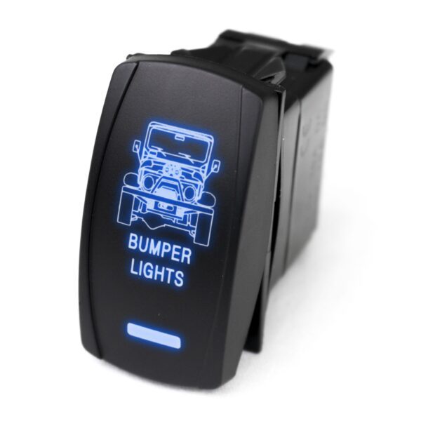 RSLE34B - LED Rocker Switch w/ Blue LED Radiance (Bumper Lights)