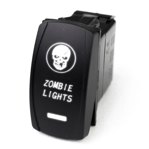 RSLE35W - LED Rocker Switch w/ White LED Radiance (Zombie Lights)