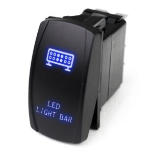 RSLJ10B - LED Rocker Switch w/ Blue LED Radiance (LED Light Bar)