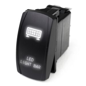 RSLJ10W - LED Rocker Switch w/ White LED Radiance (LED Light Bar)