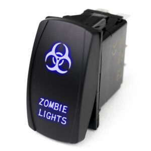 RSLJ18B - LED Rocker Switch w/ Blue LED Radiance (Zombie Lights)