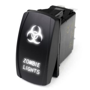 RSLJ18W - LED Rocker Switch w/ White LED Radiance (Zombie Lights)