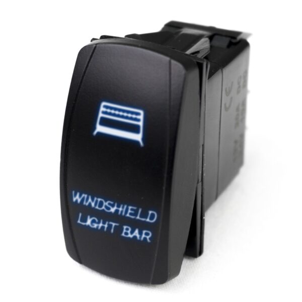 RSLJ29B - LED Rocker Switch w/ Blue LED Radiance (Windshield Light Bar)