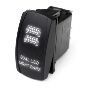 RSLJ35W - LED Rocker Switch w/ White LED Radiance (Dual LED Light Bar)