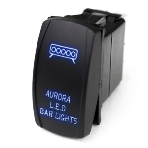 RSLJ47B - LED Rocker Switch w/ Blue LED Radiance (Aurora LED Bar Lights)