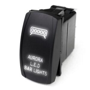 RSLJ47W - LED Rocker Switch w/ White LED Radiance (Aurora LED Bar Lights)