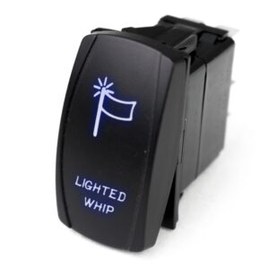 RSLJ61B - LED Rocker Switch w/ Blue LED Radiance (Lighted Whip)