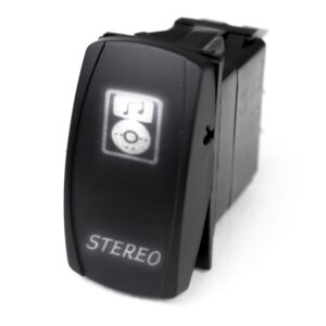 RSLS23W - LED Rocker Switch w/ White LED Radiance (Stereo)