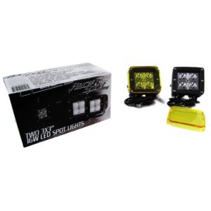 RSSS3X3PR - Street Series 3x3in 16W 4-LED Cube Spot Lights w/ Amber Cover (Pair)