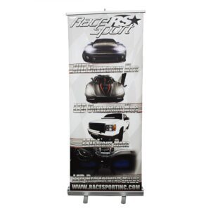 RSVBANNER - 33x80in Vertical Floor Stand Retractable Pull Up Banner