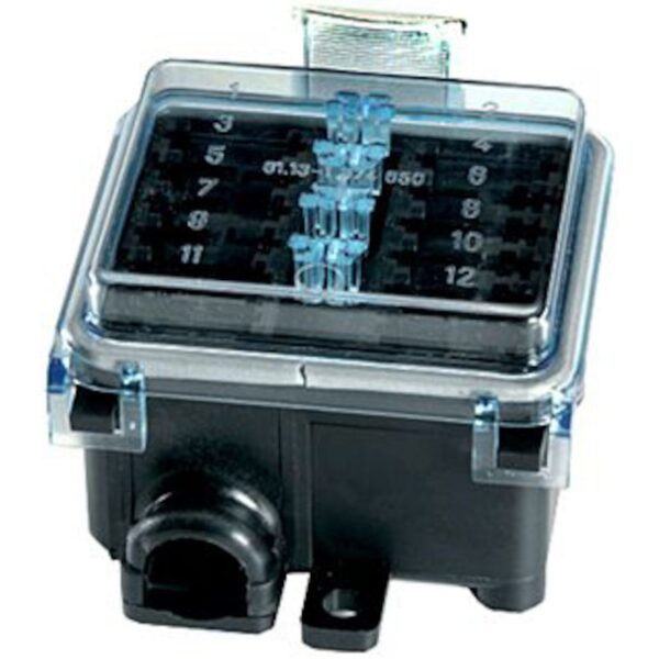 Waterproof 12-way Fuse Box (spade Connectors)