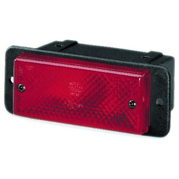 6609 Red Rear Fog Lamp with Black Bezel