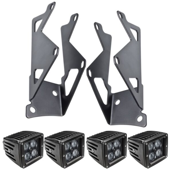 2145-504 - ORACLE Jeep JK Dual Mounting Pillar Brackets + Lights Combo