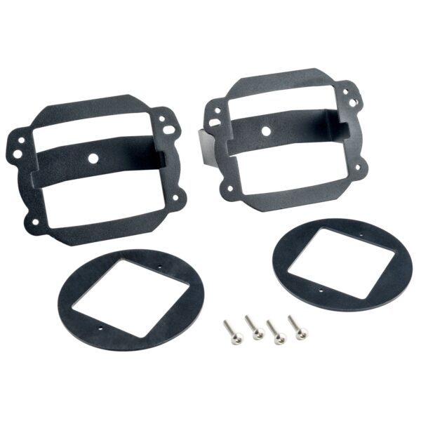 2179-504 - ORACLE Jeep JK Fog Light to Cube Light Conversion Mount Brackets (Pair) w/ Bezel