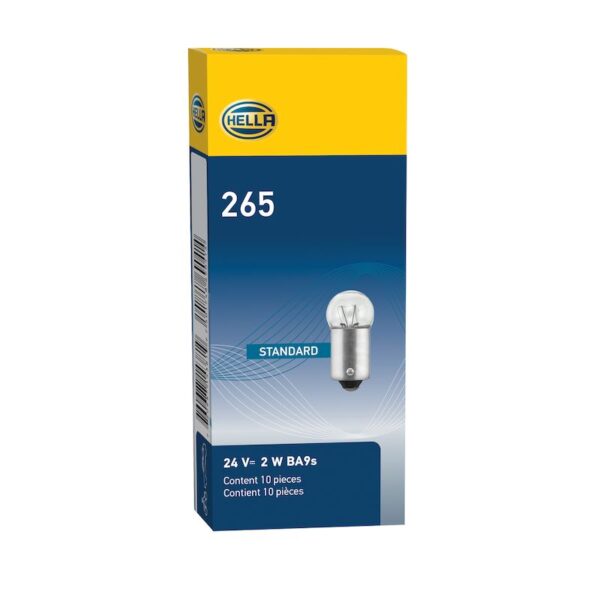 HELLA 265 Standard Series Incandescent Miniature Light Bulb