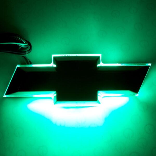 3021-004 - Illuminated Bowtie - Flat Black Center - Green