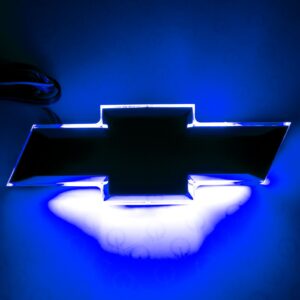 3022-002 - Illuminated Bowtie - Flat Black Center - Dual Intensity - Blue