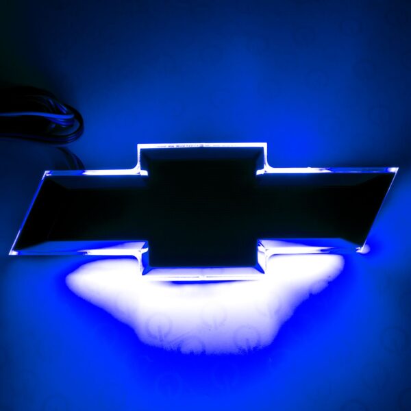 3032-002 - Illuminated Bowtie - Gloss Black Center - Dual Intensity - Blue