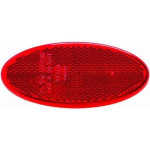 3160 Red Oval Reflex Reflector with Adhesive