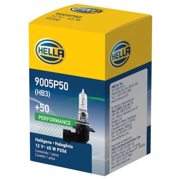 HELLA 9005P50 Performance Series Halogen Light Bulb