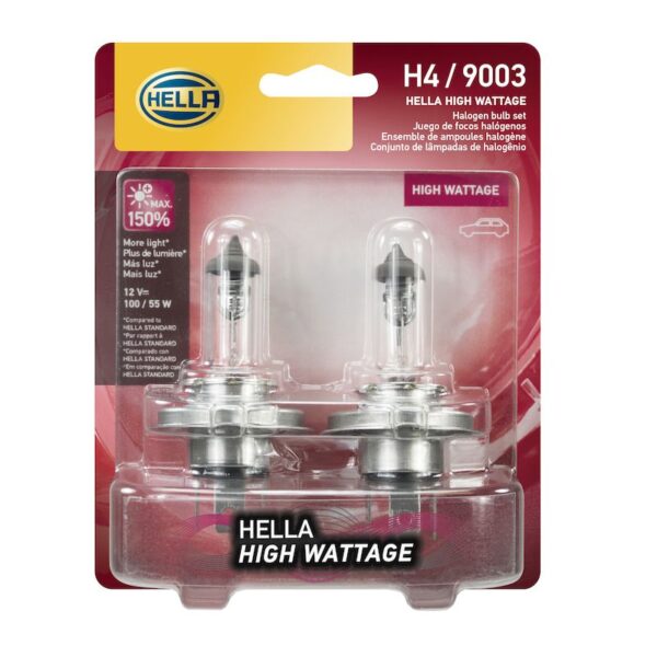 HELLA H4 100/55WTB High Wattage Series Halogen Light Bulb