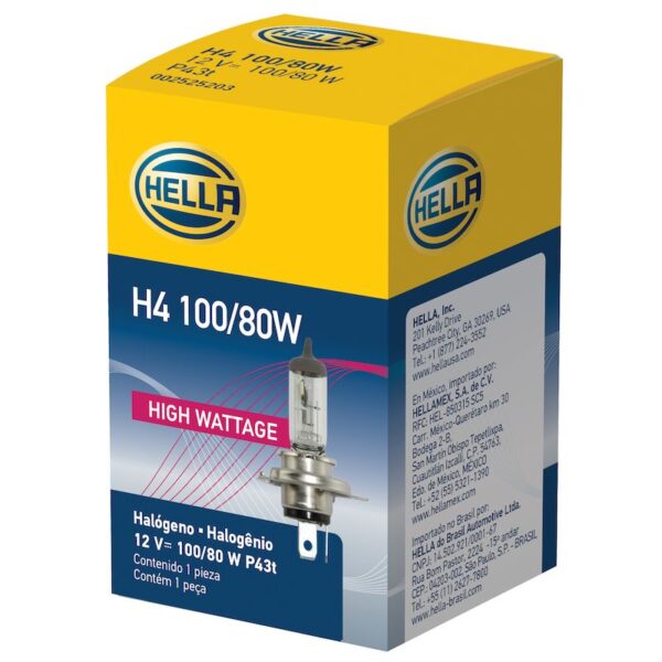 HELLA H4 100/80W High Wattage Series Halogen Light Bulb