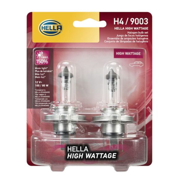 HELLA H4 100/80WTB High Wattage Series Halogen Light Bulb