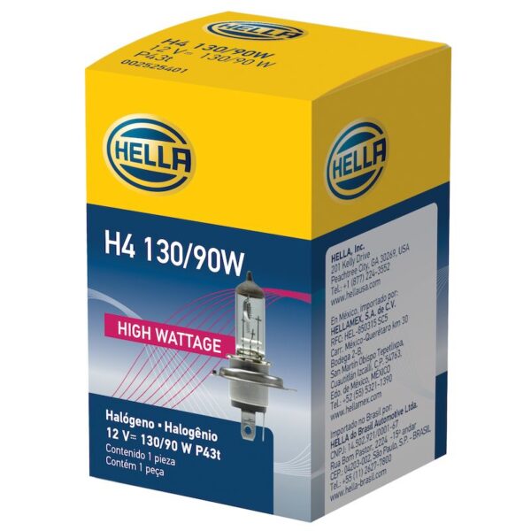 HELLA H4 130/90W High Wattage Series Halogen Light Bulb