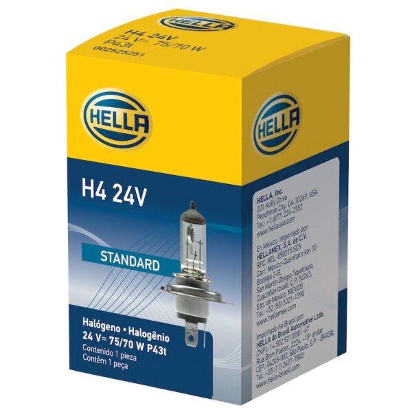 HELLA H4 24V Standard Series Halogen Light Bulb