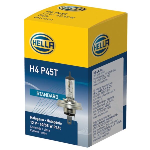 HELLA H4 P45T Standard Series Halogen Light Bulb