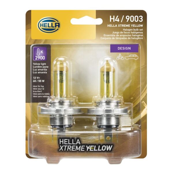 HELLA H4 YL Design Series Halogen Light Bulb