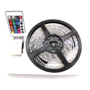 RS-16FT-5050-RGB - 16ft (5M) 20-Color RGB Multi-Color 5050 LED Tape Strip Reel Lighting w/ Remote